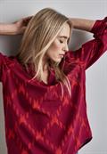 Bedruckte Tunika beet red