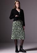 Bedruckter Plissée-Mesh-Rock vivid green