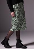 Bedruckter Plissée-Mesh-Rock vivid green