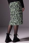Bedruckter Plissée-Mesh-Rock vivid green