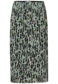 Bedruckter Plissée-Mesh-Rock vivid green