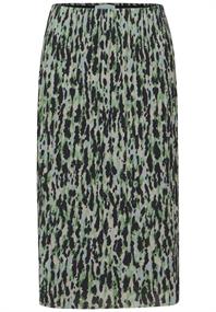Bedruckter Plissée-Mesh-Rock vivid green