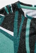 Bedrucktes Langarmshirt black melange