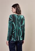 Bedrucktes Langarmshirt black melange