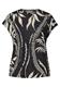 Bedrucktes Leinen-Look Shirt black
