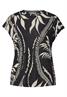 Bedrucktes Leinen-Look Shirt black