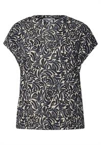 Bedrucktes Leinen-Look Shirt light sunstone beige