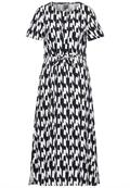 Bedrucktes Midi-Kleid black