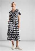Bedrucktes Midi-Kleid black