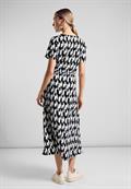 Bedrucktes Midi-Kleid black