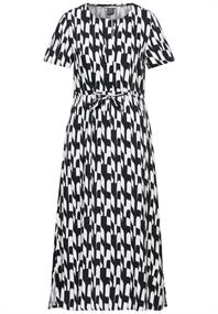 Bedrucktes Midi-Kleid black