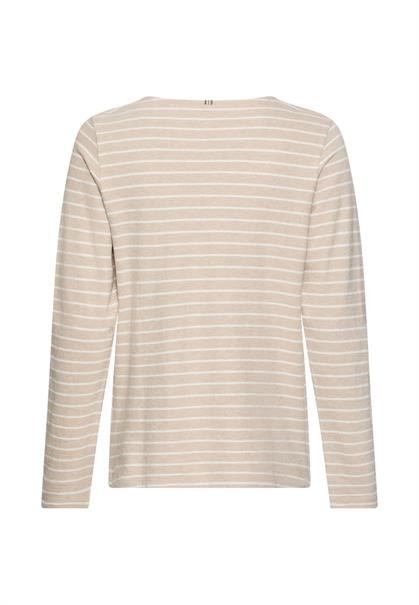 beige melange stripe