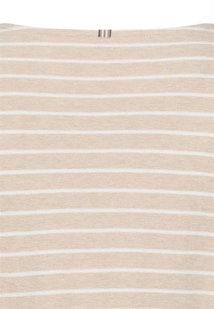 beige melange stripe