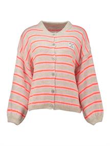 beige-neon orange stripe