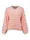 beige-neon orange stripe