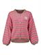 beige-neon pink stripe
