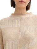 beige plaited structure knit