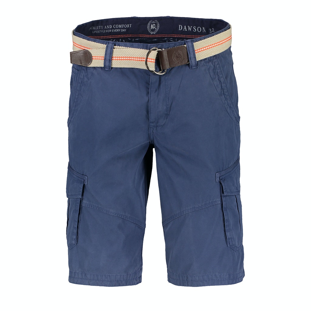 Lerros Herren Short 2229210 Storm Blue - gürtel mit