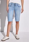 Bermuda Jeans light blue random washed