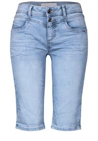 Bermuda Jeans light blue random washed