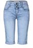 Bermuda Jeans light blue random washed