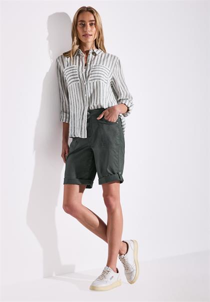 Bermuda mit Turn-Up marshy green