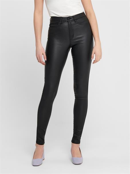 Beschichete Skinny Jeans black