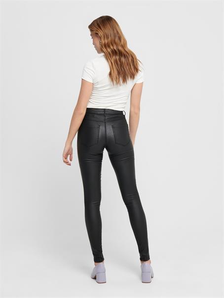 Beschichete Skinny Jeans black