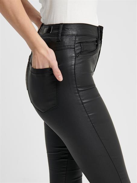 Beschichete Skinny Jeans black