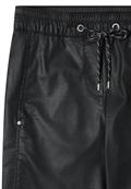 Beschichtete Wide Leg Hose black