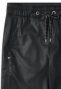 Beschichtete Wide Leg Hose black
