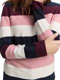 big rose knit stripe