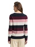 big rose knit stripe