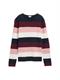 big rose knit stripe