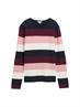 big rose knit stripe