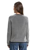 black white plaited knit
