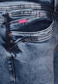 Blaue Casual Fit Jeans heavy indigo random wash