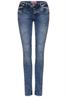 Blaue Casual Fit Jeans heavy indigo random wash