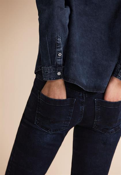 Blaue Jeansbluse blue soft wahsed