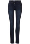 Blaue Loose Fit Jeans blue black random wash