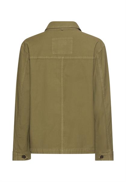 Blazer aus Baumwollmix olive