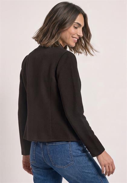 Blazer aus Jersey mit Struktur black coffee