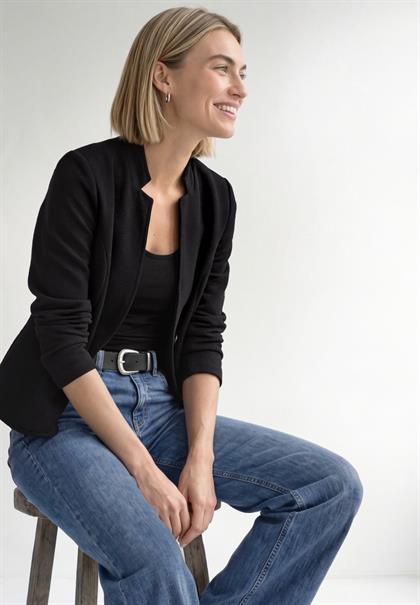 Blazer aus Jersey mit Struktur black