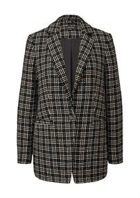 Blazer aus Multicolor-Tweed schwarz