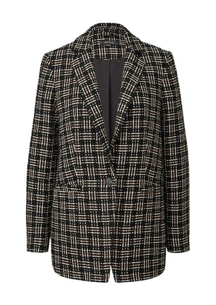 Blazer aus Multicolor-Tweed schwarz