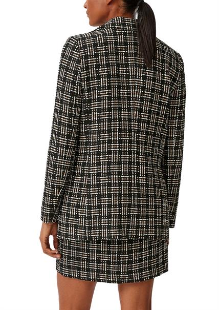 Blazer aus Multicolor-Tweed schwarz