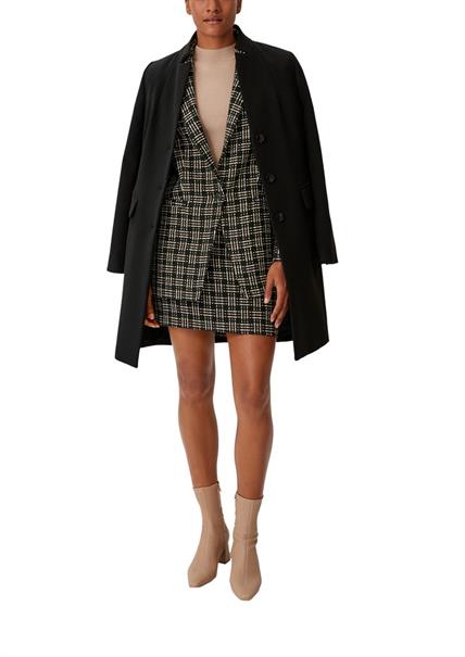 Blazer aus Multicolor-Tweed schwarz