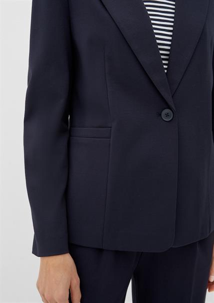 Blazer aus Viskosemix blau