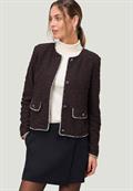 Blazer Bouclè mit Knöpfen patch brownblack