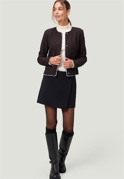 Blazer Bouclè mit Knöpfen patch brownblack